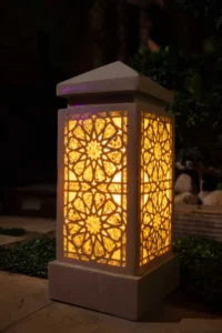 Planting pots column Islamic drawing