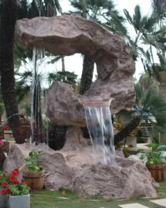 Rock waterfalls and fountains with two exits turkan landscape co