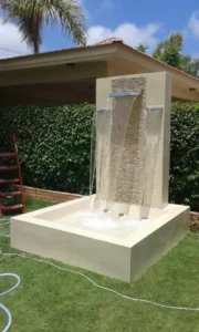 Wall waterfalls and fountains