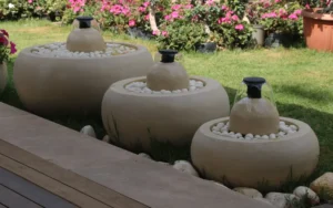 Waterfalls and fountains in different sizes turkan landscape