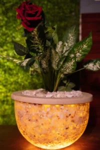 Yellow plant pots from turkan company