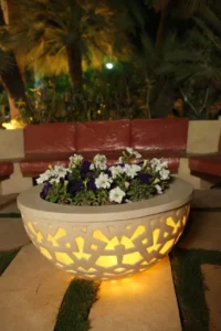 احواض زرع مضيئة