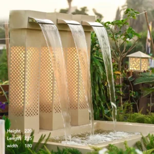 شلالات ونوافير بثلاث مخارج